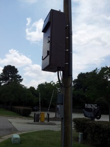 Closeup of utility box