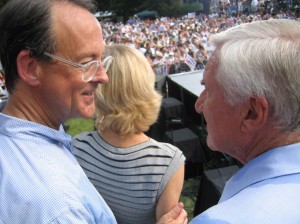 Dean Smith speaks with Erskine Bowles