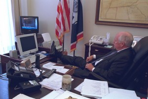 Dick Cheney kicking back on Sept. 11, 2001.