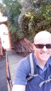 At the top of the “Exorcist” Steps in Georgetown. I climbed these steps to and from my appointment today.