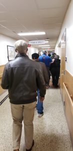 The vaccination line at Durham VA